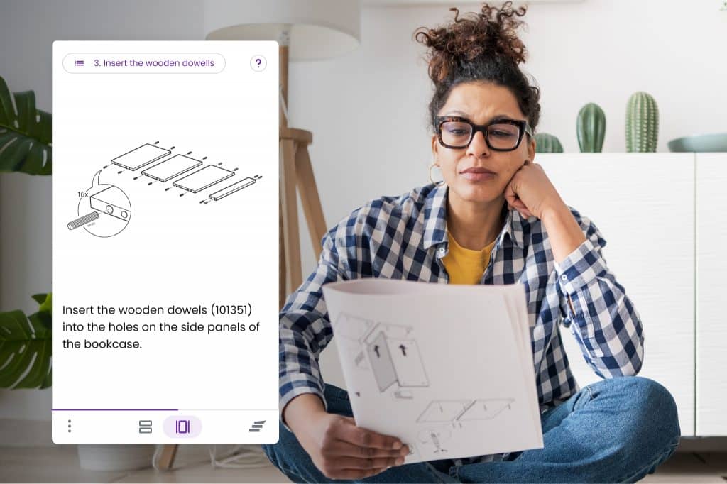 Online-Produktanleitungen im Vergleich zu Papieranleitungen.