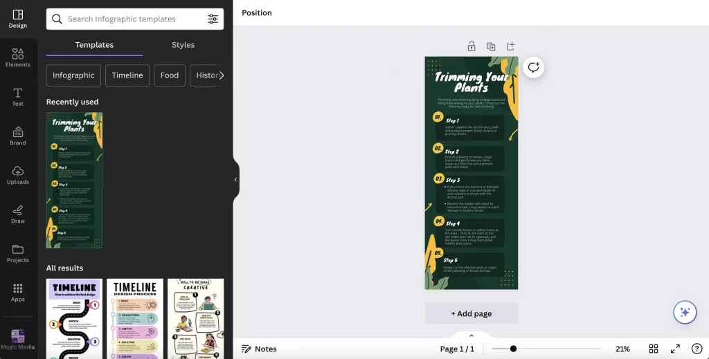 Canva tutorial example