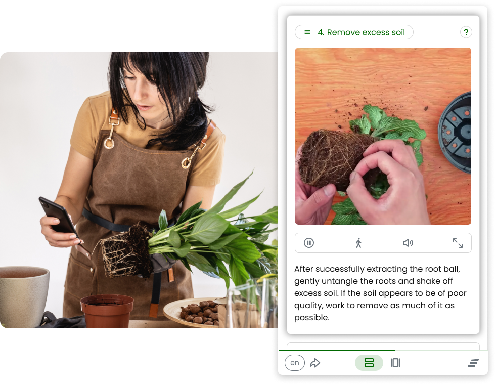 Product instructions for gardening.