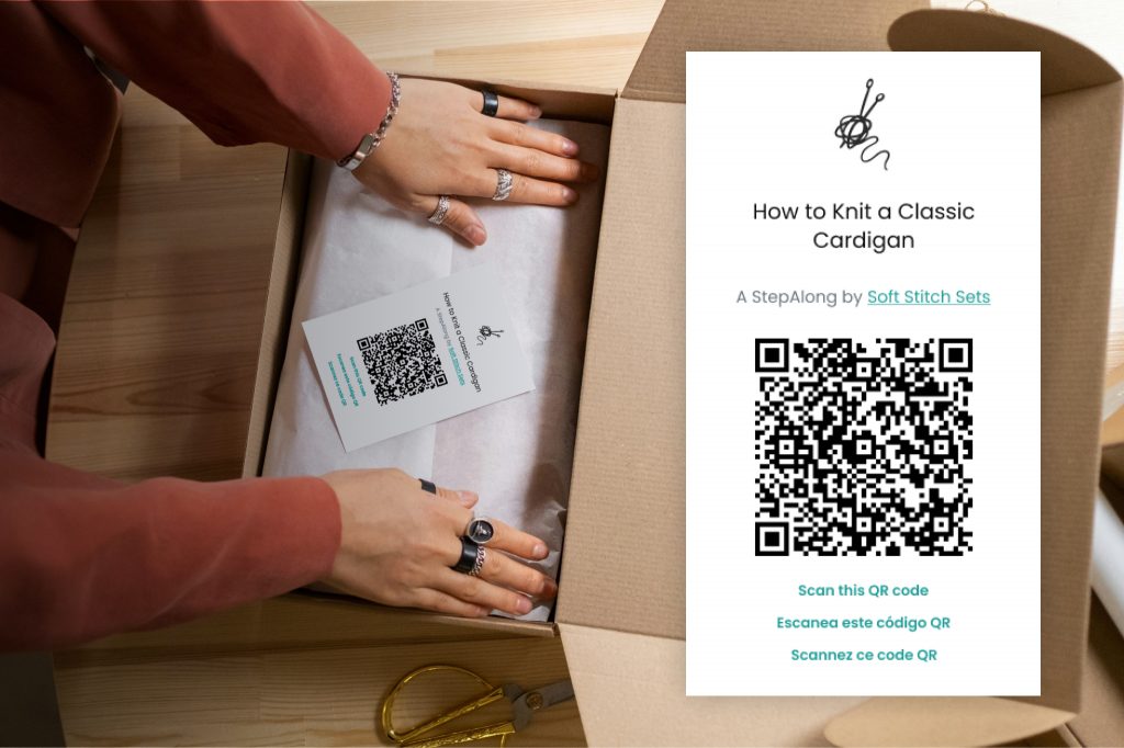 Incluya un código QR en la caja para enlazar las instrucciones de su producto