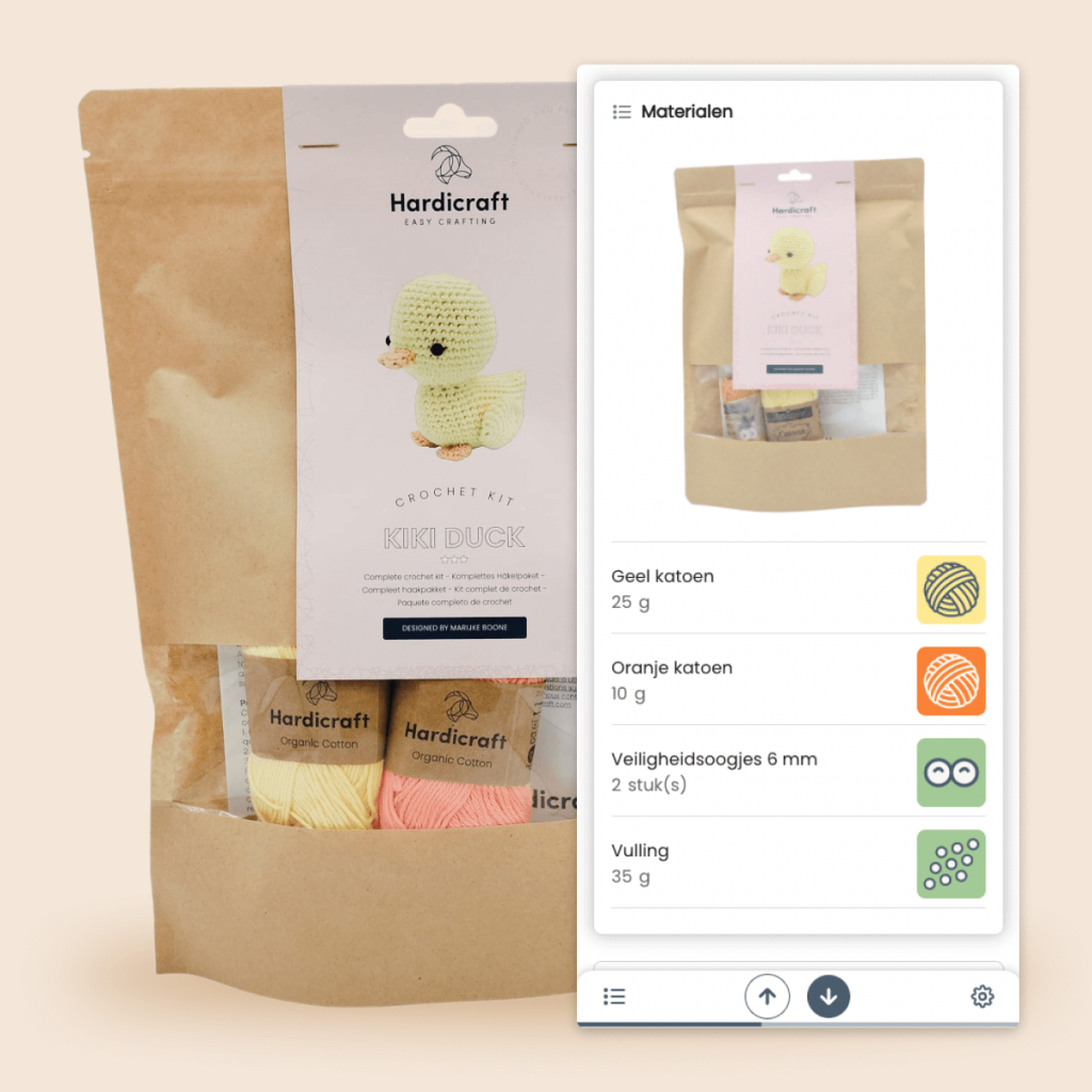 Instrucciones y materiales del kit Hardicraft con StepAlong.