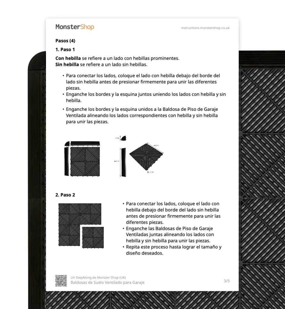 Instrucciones PDF de MonsterShop traducidas al español