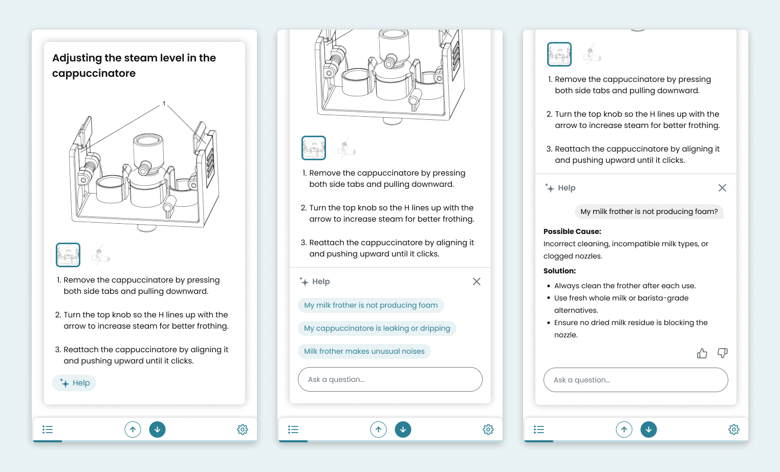 Product instructions chatbot