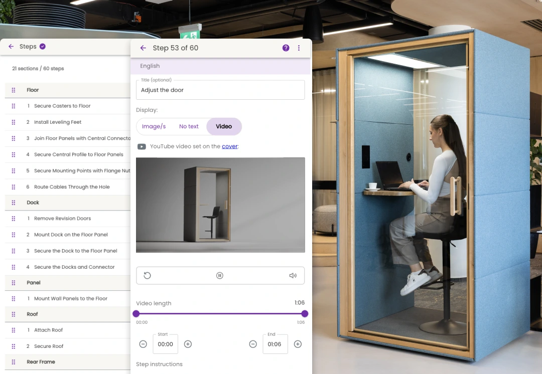 StepAlong product instruction builder